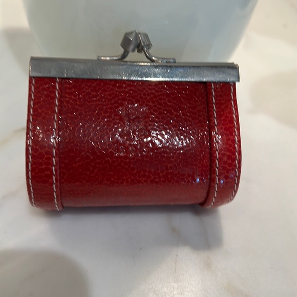 Mini vintage red patent leather coin purse - Picture 2 of 3